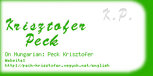 krisztofer peck business card